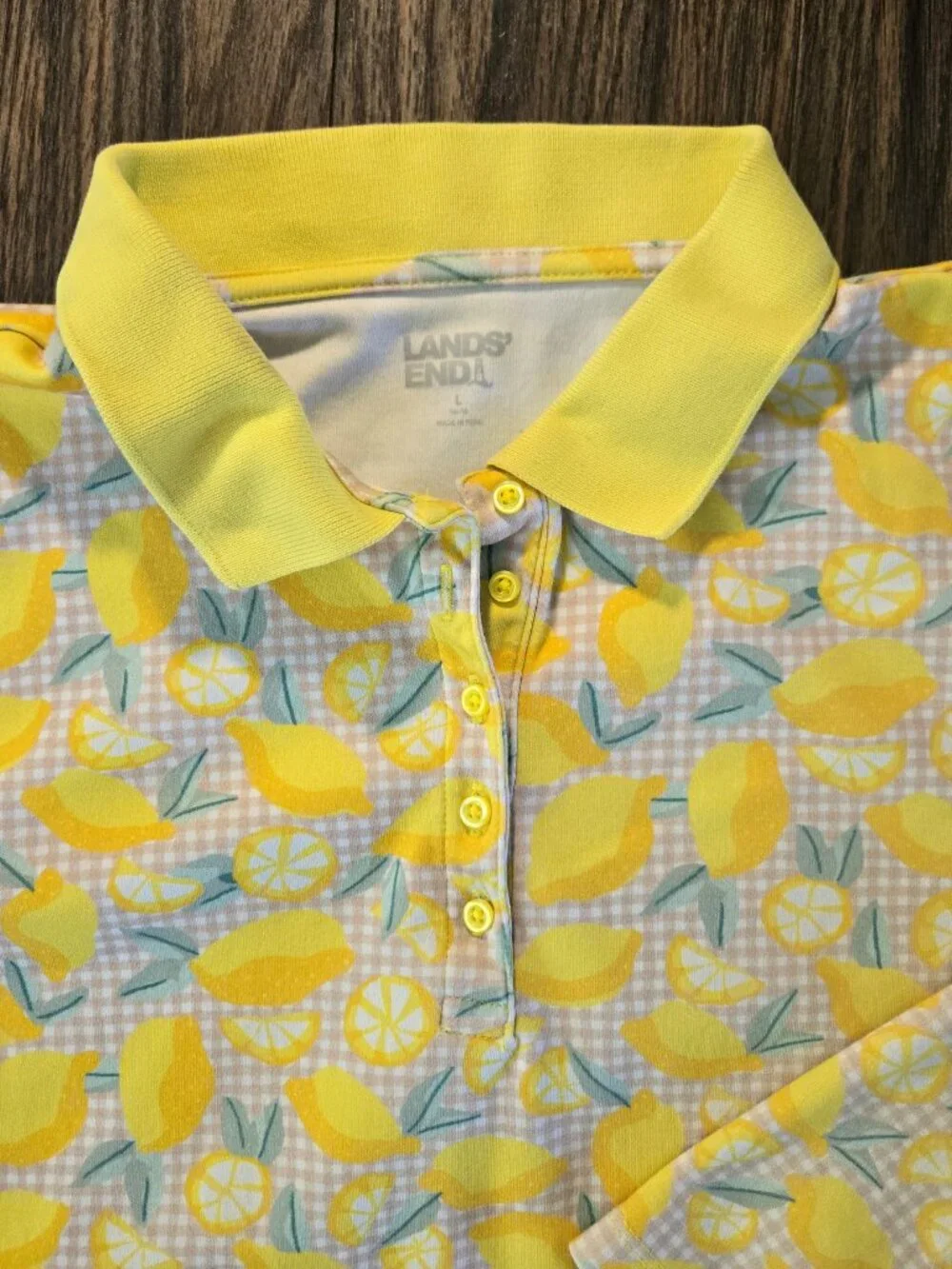 LANDS' END Classic Style 100% Cotton Tunic Shirt SIZE L - Picture 3 of 4